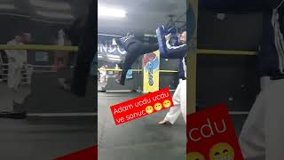 Adam ucdu ucdu  sonu  bu 😁😁😳🥋🥊🥊😳#shorts