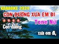 Con Đường Xưa Em Đi Karaoke Tone Nữ ( F#m ) Nhạc Sống Rumba | Trọng Hiếu