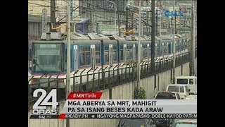 Mga aberya sa MRT, mahigit pa sa isang beses kada araw