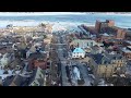 downtown charlottetown province house from drone 4k