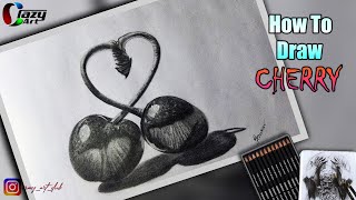 How to Draw a Realistic Cherry | Step by Step Tutorial for Beginners | draw hyper realistic cherries