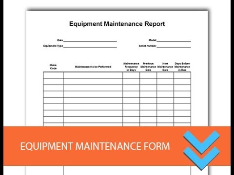 microsoft access plumbing equipment maintenance log tracking equipment service record template