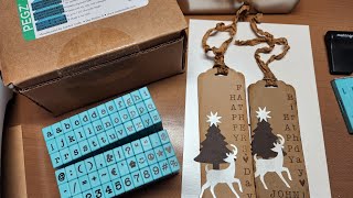 Amazon Pegz clickable stamps haul and demo, let's make a quick personalized tag!