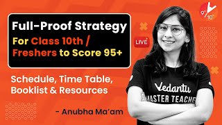 Full Proof Strategy For Class 10th/Freshers to Score 95+ | Schedule, Time Table, Booklist & Resource
