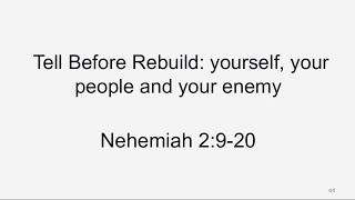 KCAC Sunday Service|Tell Before Rebuild:Yourself,Your people and Your Enemy|20210919|Pastor Alan Lau