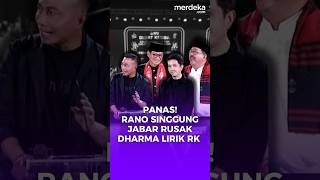 Sengit! Rano Tanya Soal Jabar Rusak, Dibalas Dharma Sambil Lirik RK #merdekadotcom