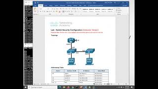 Cisco CCNA SRWE lab 11.6.2 switchport security