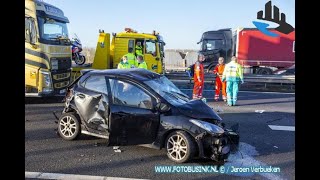 Twee ernstige ongevallen op de A27 bij Gorinchem en Noordeloos