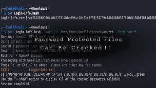 Password Protected Files Can Be Cracked