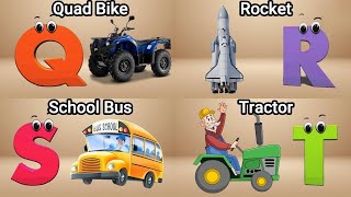 Vehicles ABC Song for Children's | Phonics for Kids | Learn English Alphabet Letters