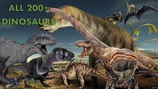 All 200+ Dinosaurs Size Comparison (ft @MirzaTheTeenageBoy)