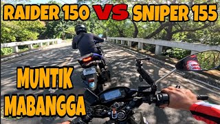 MUNTIK MABANGGA / KARERA RAIDER 150 VS SNIPER 155 @JaperSniperOfficial