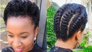 Natural Hair | Chunky Flat Twist Protective hairstyle