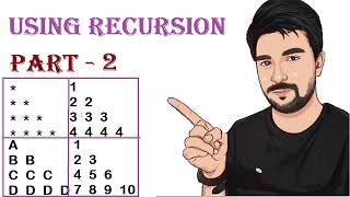 Draw Pattern Using Recursion Function CODE In JAVA Part 2 | CodeWithNaval