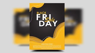 Flat Design Black Friday Flyer | Photoshop Tutorials