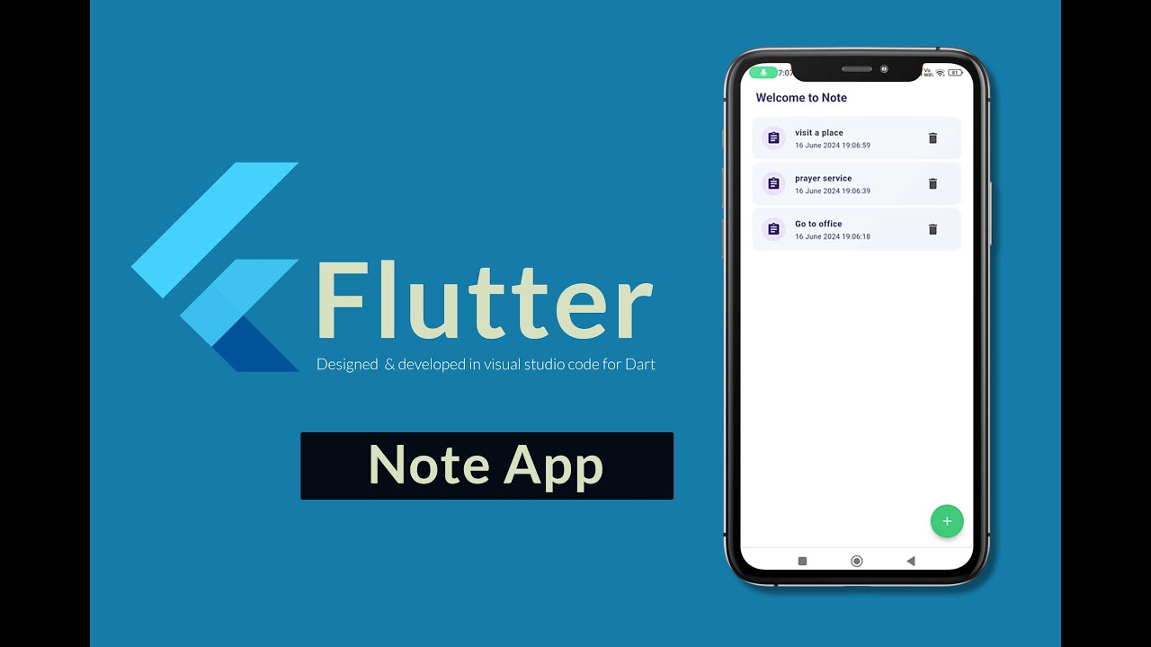 Flutter Note Youtube