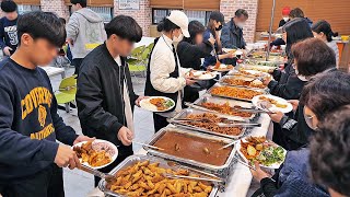 세상에, 요즘시대에 이게 가능합니다?! 눈치 안보고 10번 리필! 6,900원에 육해공 고기로 배찢어지는 갓오브 갓성비 무한리필 한식뷔페/Korean food/street food