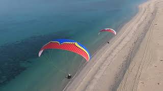 Paramotor flying in UAE.