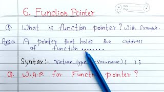 function pointer in c with example | What is Function Pointer? | Learn Coding