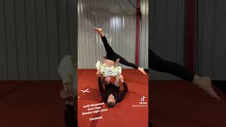 Fun times at acro yoga class! I don’t remember what this move is called. It’s just fun 🤩