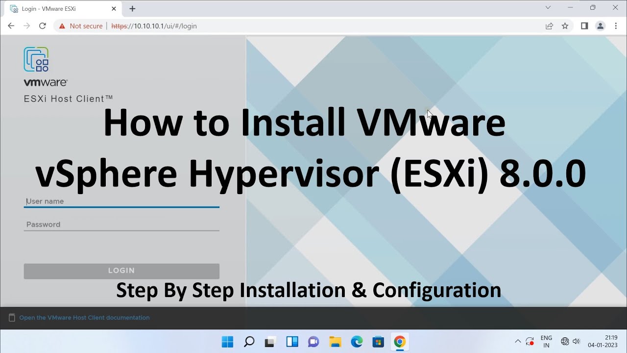 How To Install VMware VSphere Hypervisor ESXi 8.0.0 !! ( Step By Step ...