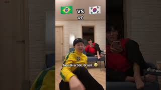 Futebol brasileiro, reação dos coreanos: #coreano #shorts #brasil