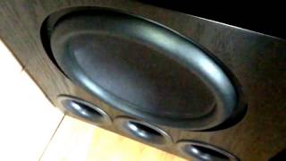 King of Deep Bass SVS PB13-Ultra in Slowmotion at 120dB! That is Long Throw!