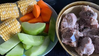 CHAYOTE PORK BONE CORN AND CARROT CHINESE SOUP #shorts #shortvideo #chinesesoup