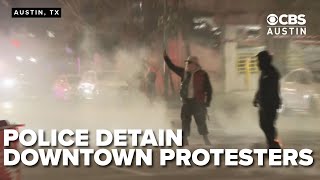 Police detain protesters as tensions rise at Austin's 'End ICE Terror' protest