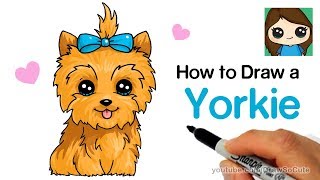 How to Draw a Yorkie Easy | JoJo Siwa's BowBow