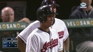 NYY@CLE: Brantley plates Kipnis with single to center