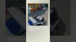 Policía arrolla a un perro y se echa de reversa #nmas #policia #edomex