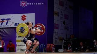 Evagjelia Veli (53) - 100kg Clean and Jerk @ 2017 European Championships