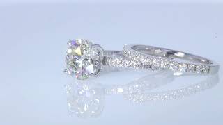 2.81CT Round Brilliant Diamond Engagement Ring Set Cert/Appr $35K+  $12,500