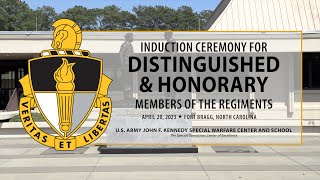 Induction Ceremony for Distinguished and Honorary Members of the Regiments - April 2023