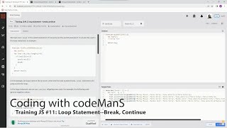 Codewars 8 kyu Training JS #11: Loop Statement --Break, Continue JavaScript