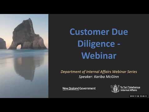 Webinar on customer due diligence