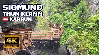 Sigmund Thun Klamm, Kaprun, Austria - Walking Tour [4K video]