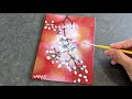 Plum tree flowers / Bokeh background / Acrylic painting tutorial #42