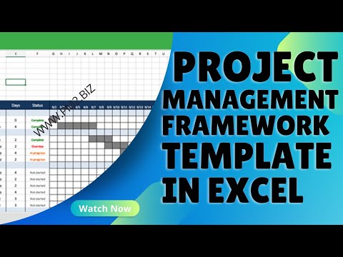 How to Create Project Management Framework Template in Excel