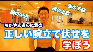 【自宅筋トレ】なかやまきんに君の正しい腕立て伏せを学ぼう。