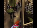 chucky attacks woman on a subway in new york city chucky