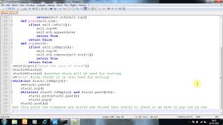Sorting Stack Elements in Python