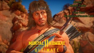 Mortal Kombat 11 Ultimate - Rambo Klassic Tower Very Hard No Matches/Rounds Lost