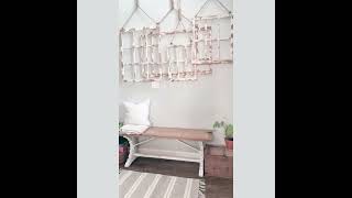 HUGE DISTRESSED WOODEN HANGING WINDOW FRAMES