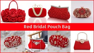 Red Bridal Pouch Bag Design | #fashionhub #pouch #bridalpouch #bag