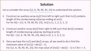 Maximum Length Bitonic Subarray | GeeksforGeeks