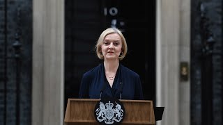 Nach Rücktritt: Statement von Liz Truss in Downing Street vor ihrer Entlassung als Premierministerin