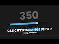 Custom Range Slider using HTML CSS & Javascript | Code With Harsh