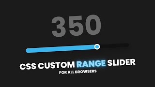 Custom Range Slider using HTML CSS & Javascript | Code With Harsh